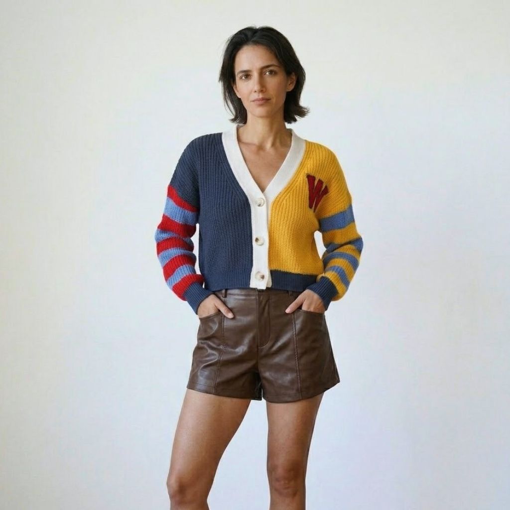 Cardigan Curto com Botões e Estrutura Confortável para Uso Versátil