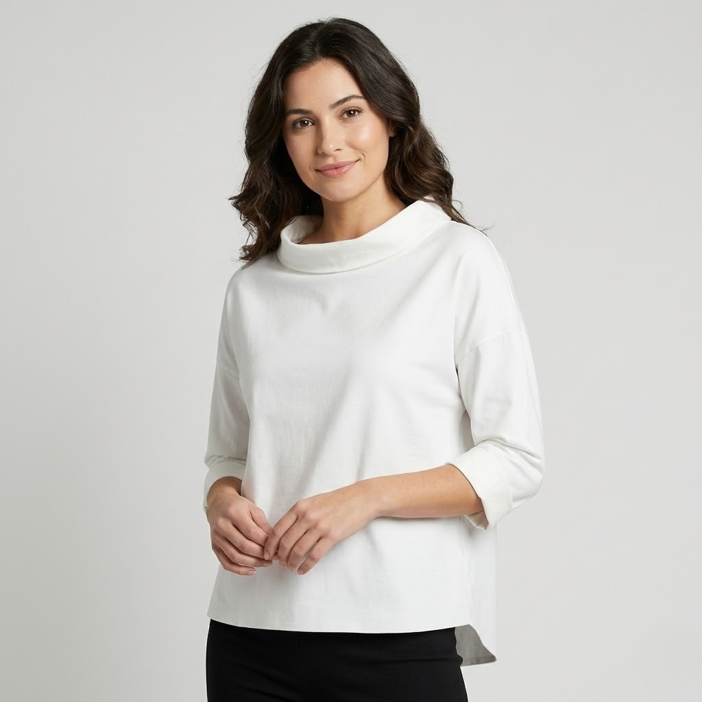 Camisola minimalista de malha suave | Corte solto | Elegância intemporal