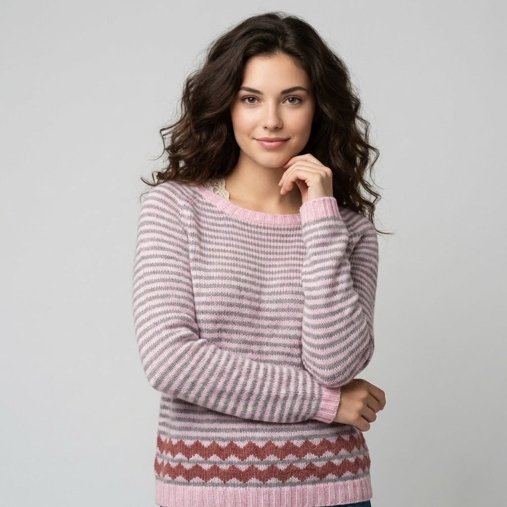 Camisola de malha às riscas suaves | Corte descontraído | Conforto casual