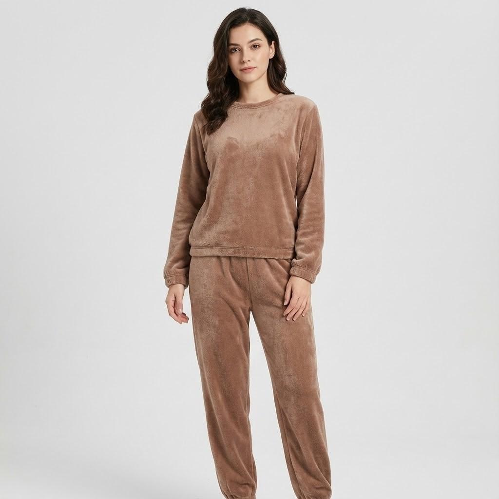 Pijama confortável de duas peças | Corte relaxado | Essencial de bem-estar