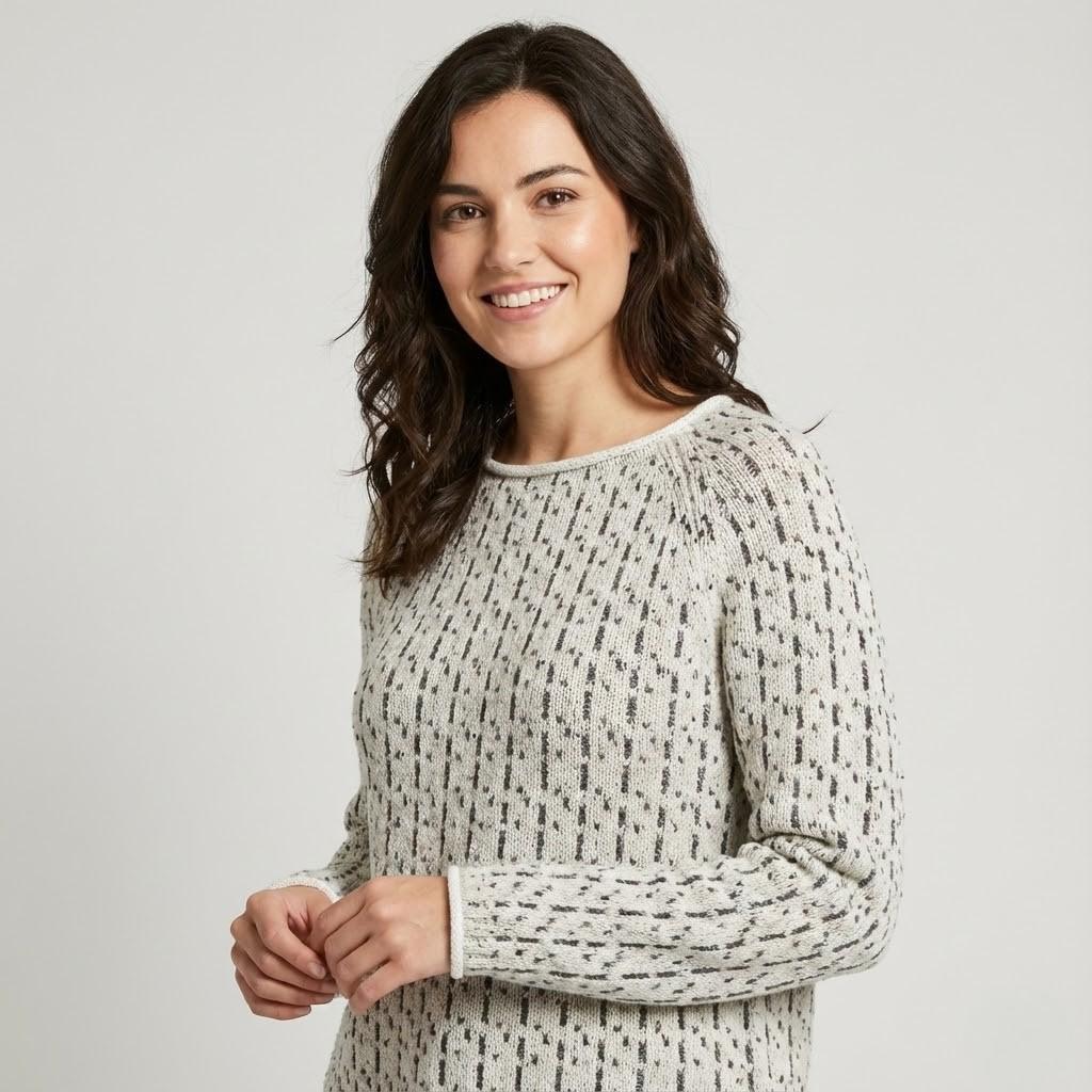 Camisola de malha em mistura de lã | Corte solto | Decote redondo minimalista