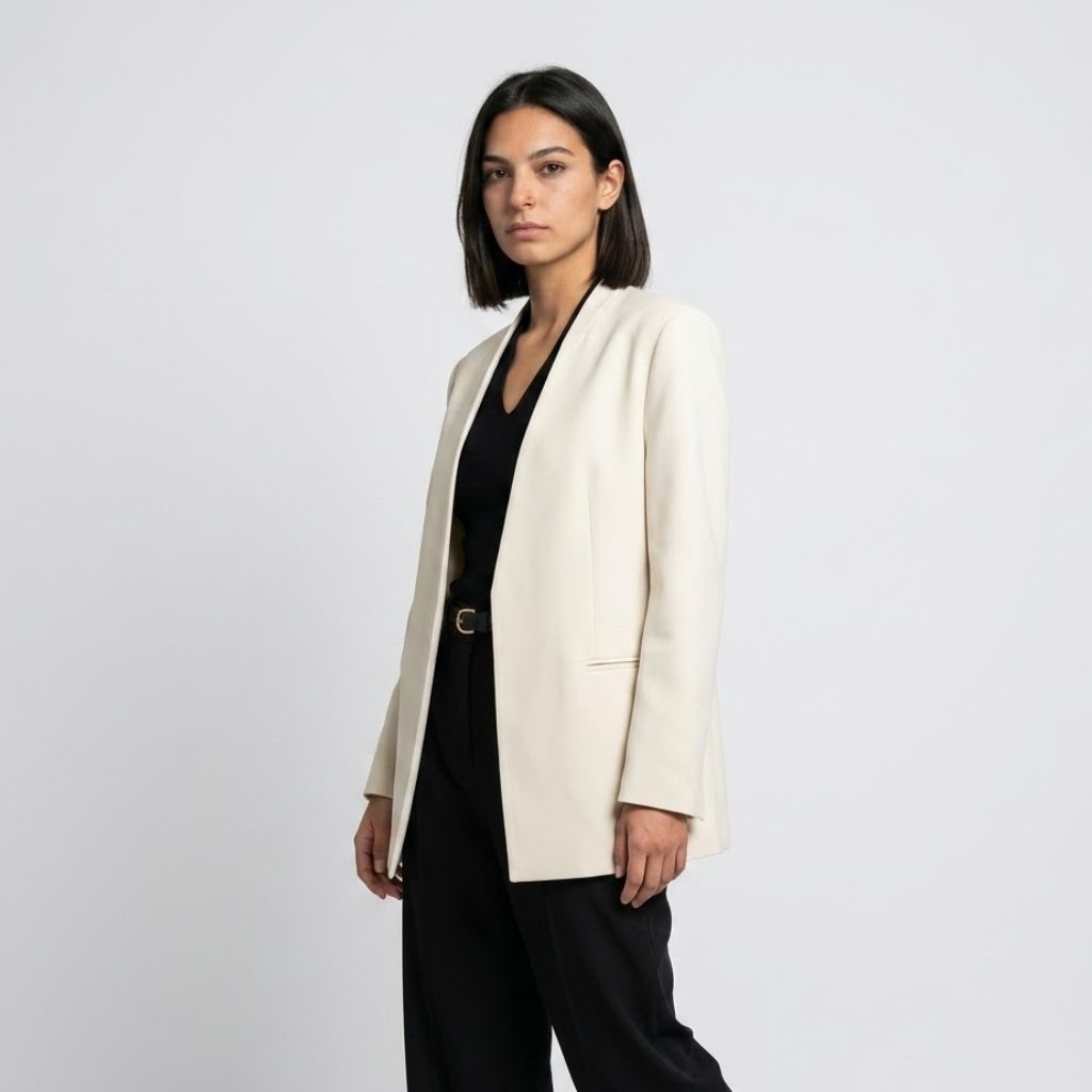Blazer Fluido de Corte Amplo com Linha Minimalista