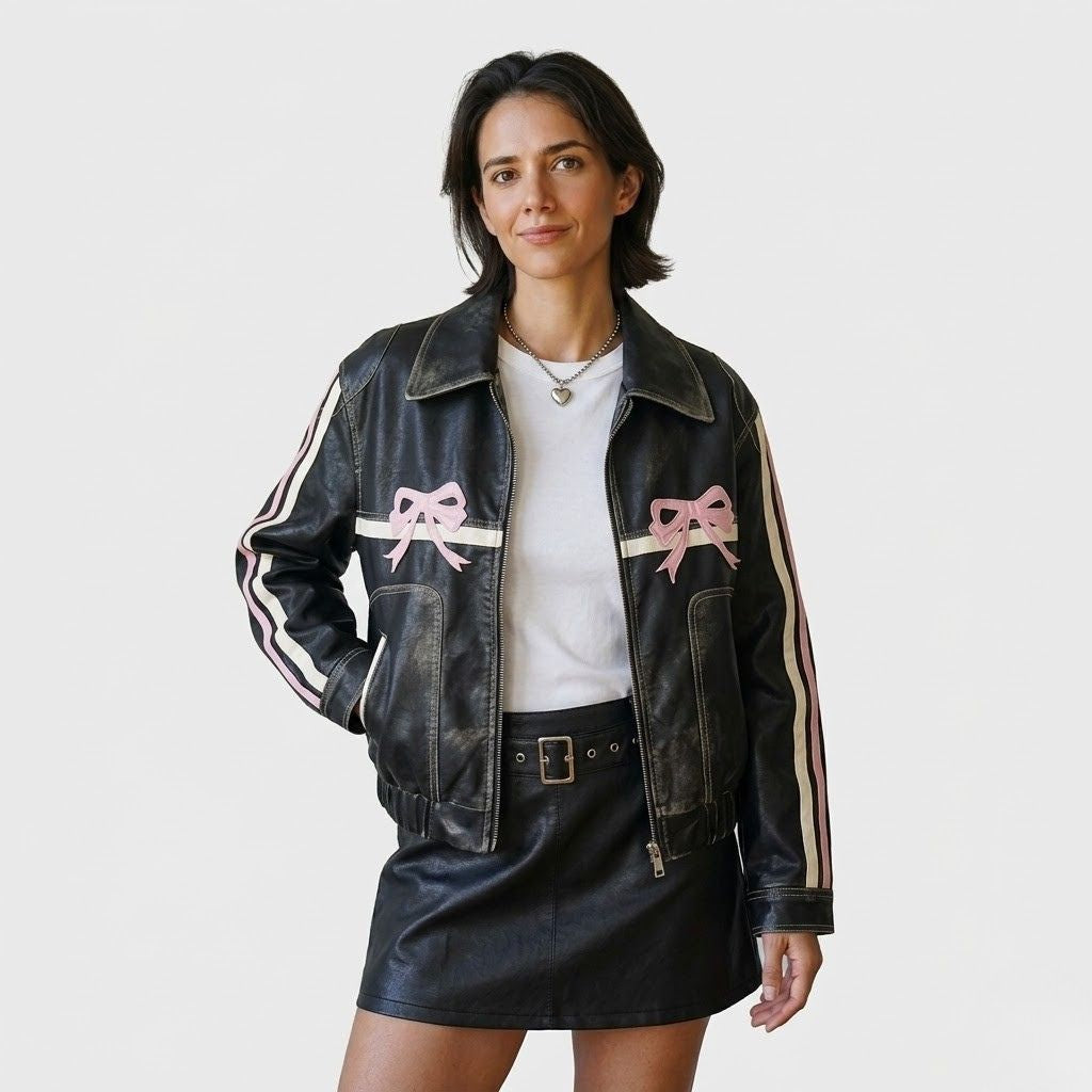 Casaco Oversized com Detalhes Decorativos e Estilo Urbano