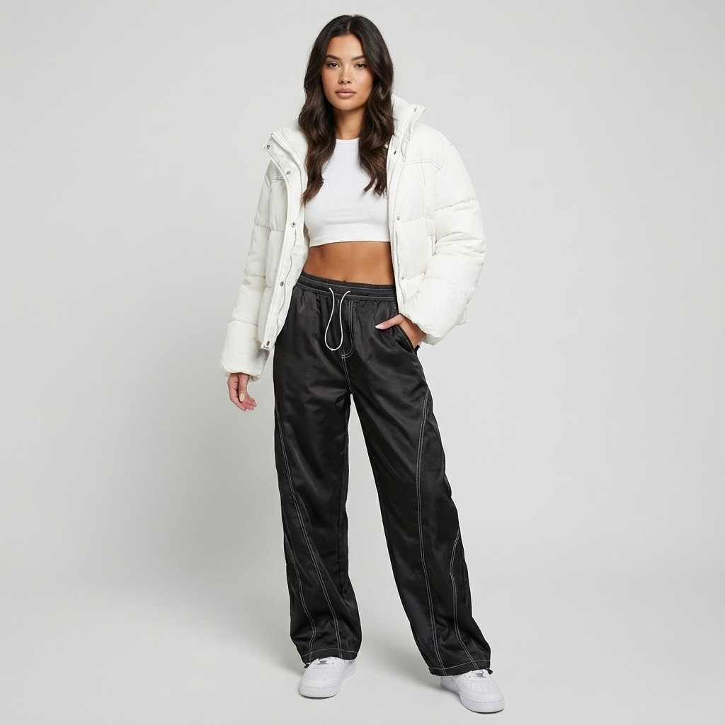 Calças cargo fluídas em tecido leve | Corte largo | Estilo urbano descontraído