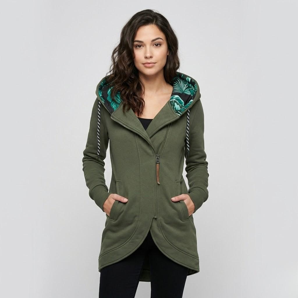Parka feminina com capuz | Corte ajustado | Estilo casual urbano