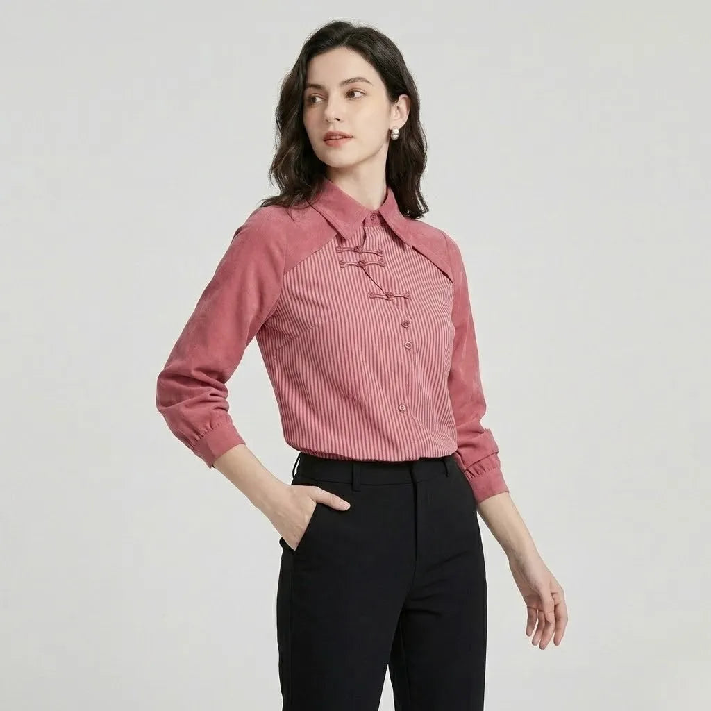 Camisa estruturada em algodão texturado | Corte direito | Inspiração clássica