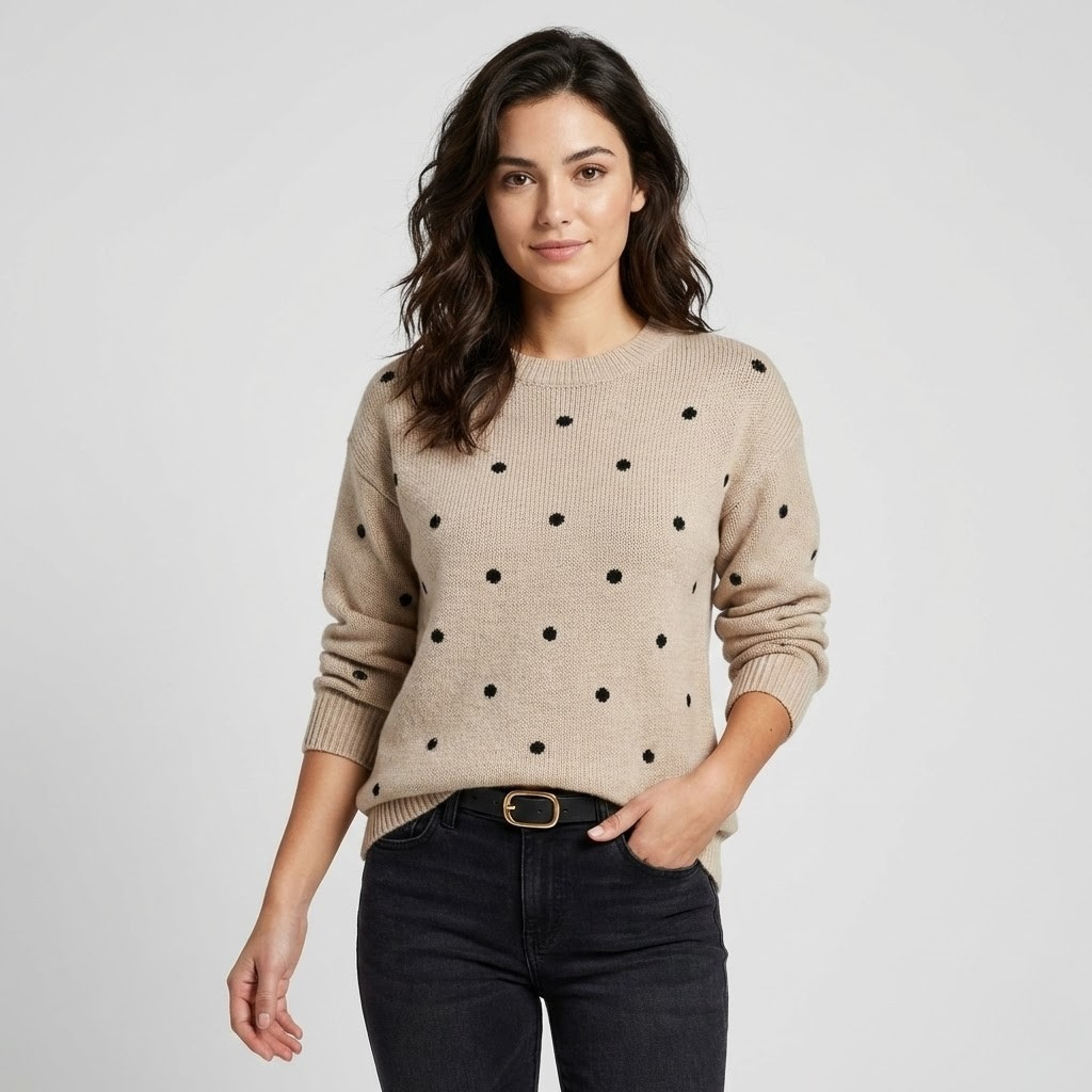 Camisola de malha texturada com padrão subtil | Corte confortável | Elegância casual