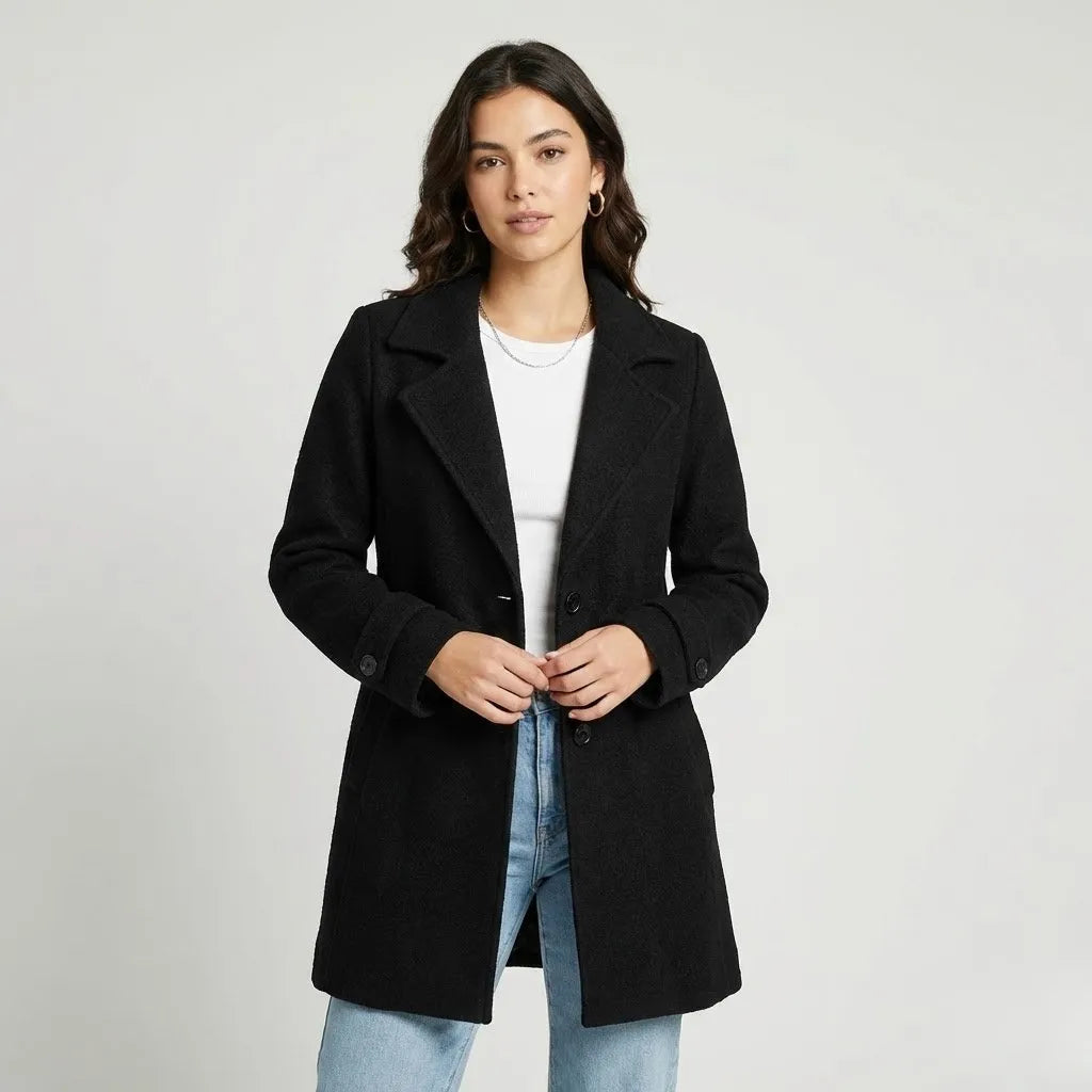 Blazer estruturado de inspiração clássica | Corte direito | Elegância urbana intemporal