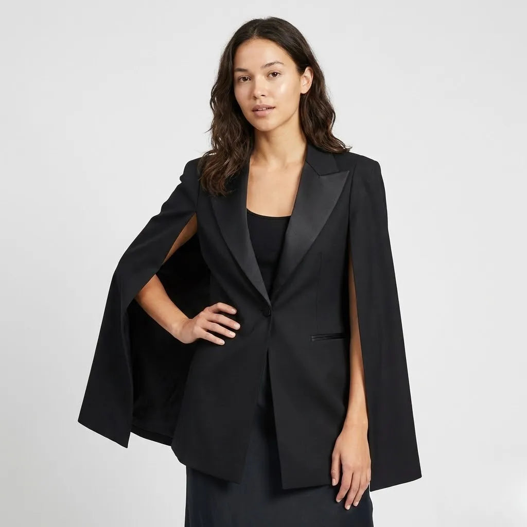 Blazer estruturado de alfaiataria em mistura de viscose | Corte direito | Elegância moderna intemporal