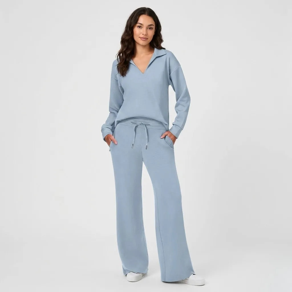 Conjunto lounge fluido em malha suave | Corte relaxado | Conforto elegante