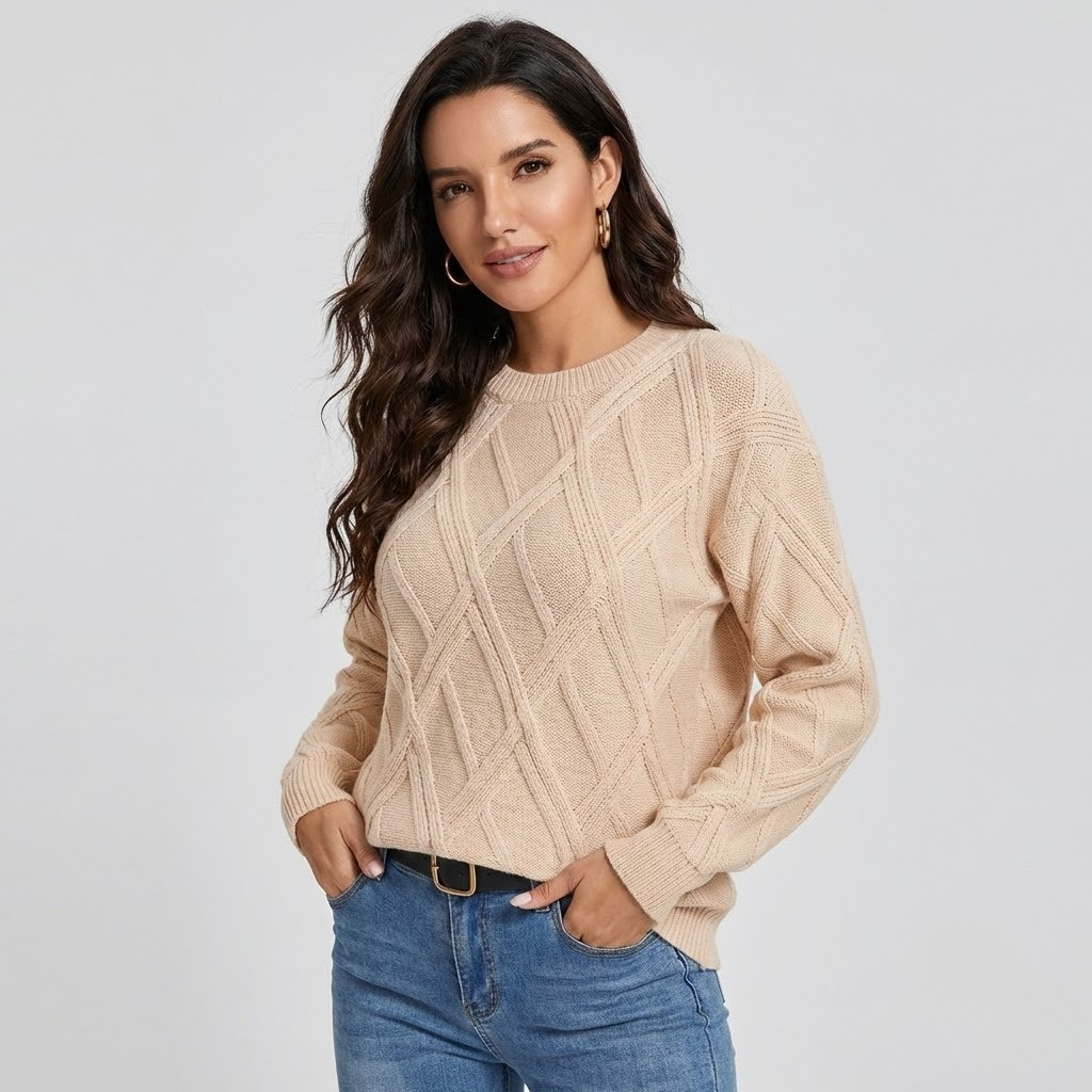 Camisola de malha em mistura suave | Corte solto | Elegância intemporal