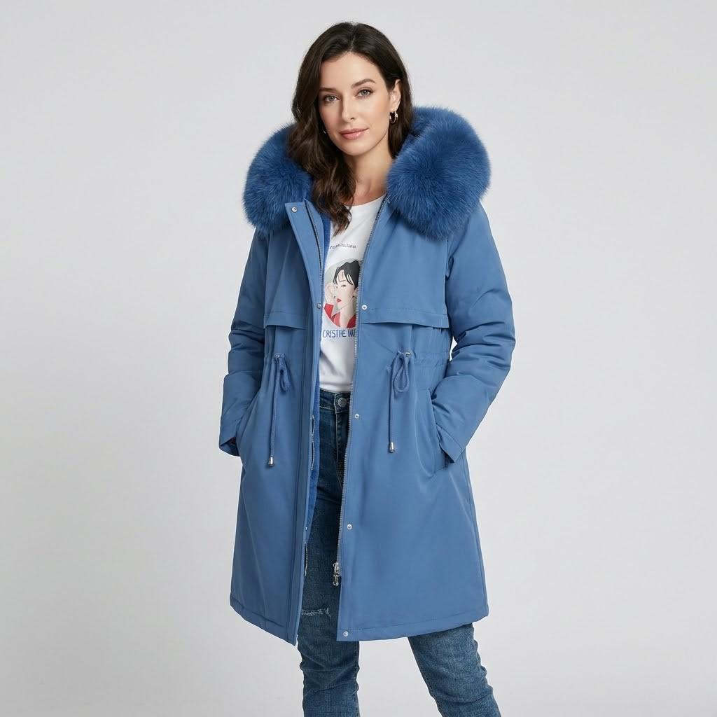 Parka acolchoada longa com capuz | Corte confortável | Estilo urbano de inverno