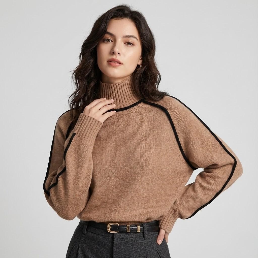 Camisola elegante em malha suave | Corte descontraído | Estilo contemporâneo