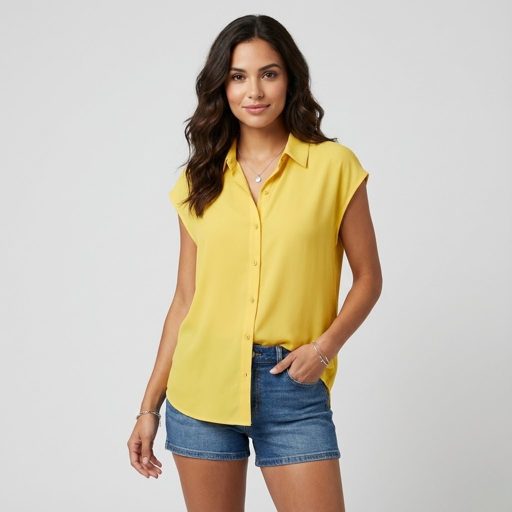 Camisa fluida em linho leve | Corte solto | Essencial de verão