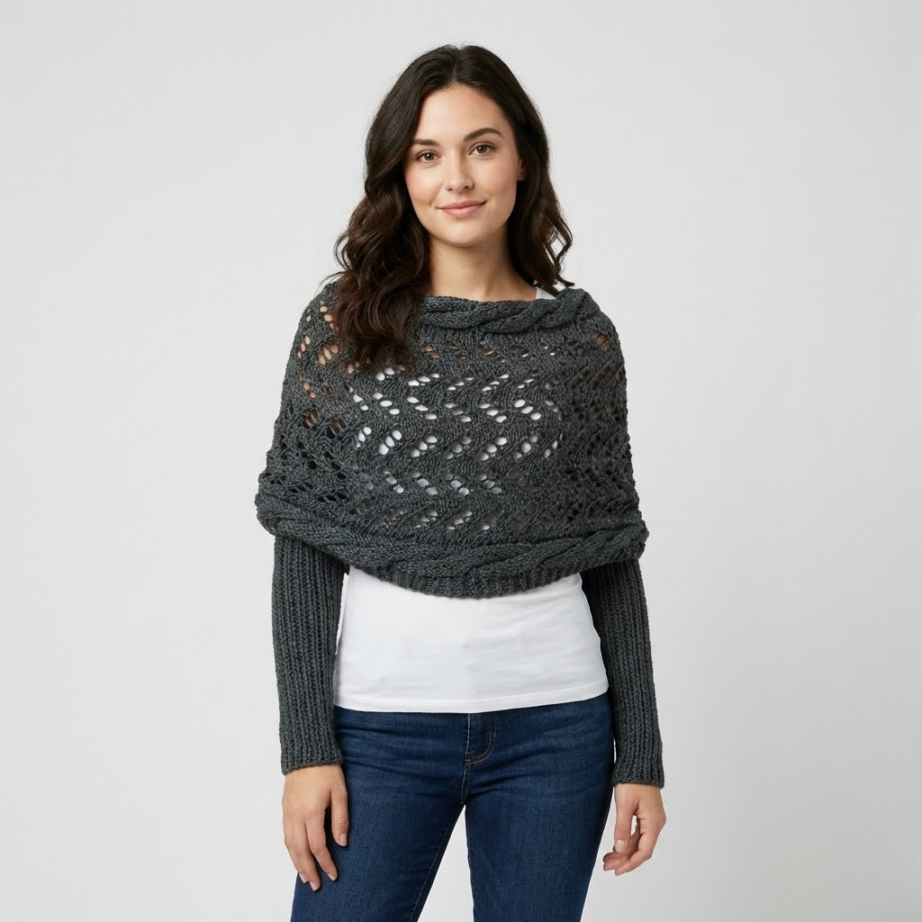 Camisola de malha trabalhada | Corte fluido | Estilo casual descontraído