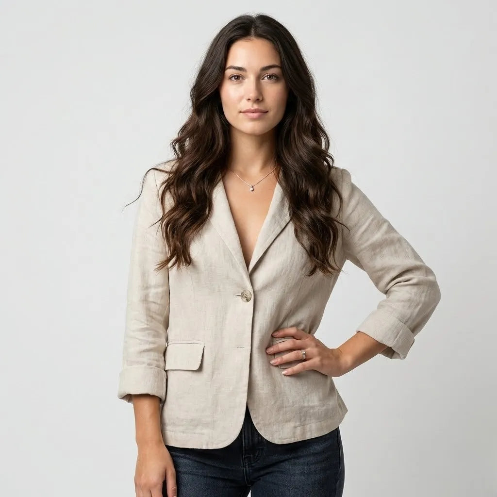 Blazer Fluido em Linho | Corte Relaxado | Toque Natural