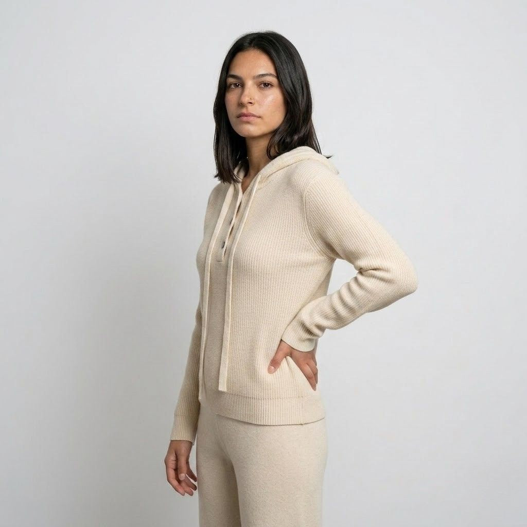 Camisola com Capuz e Botões Frontais para Conforto Diário