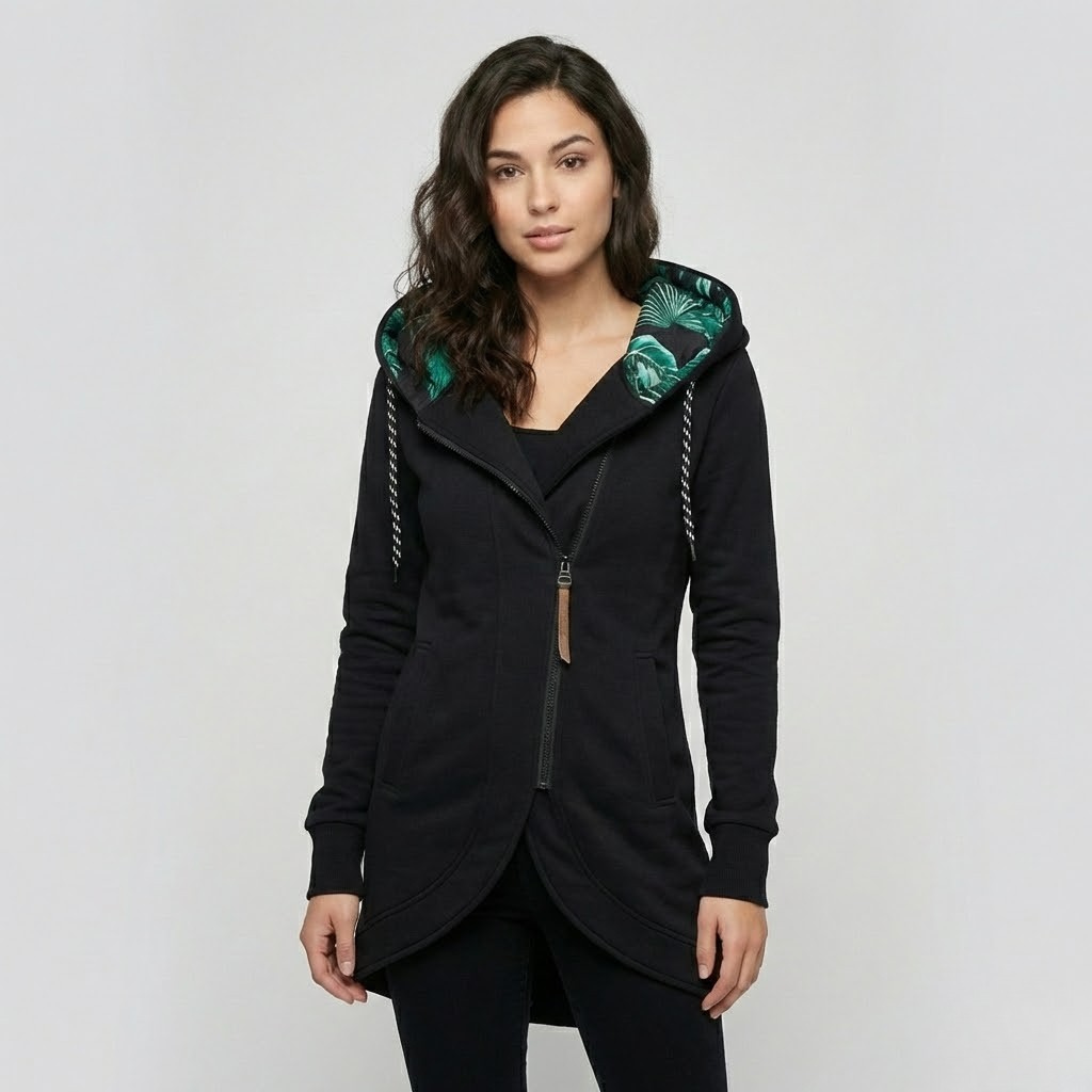 Parka feminina com capuz | Corte ajustado | Estilo casual urbano