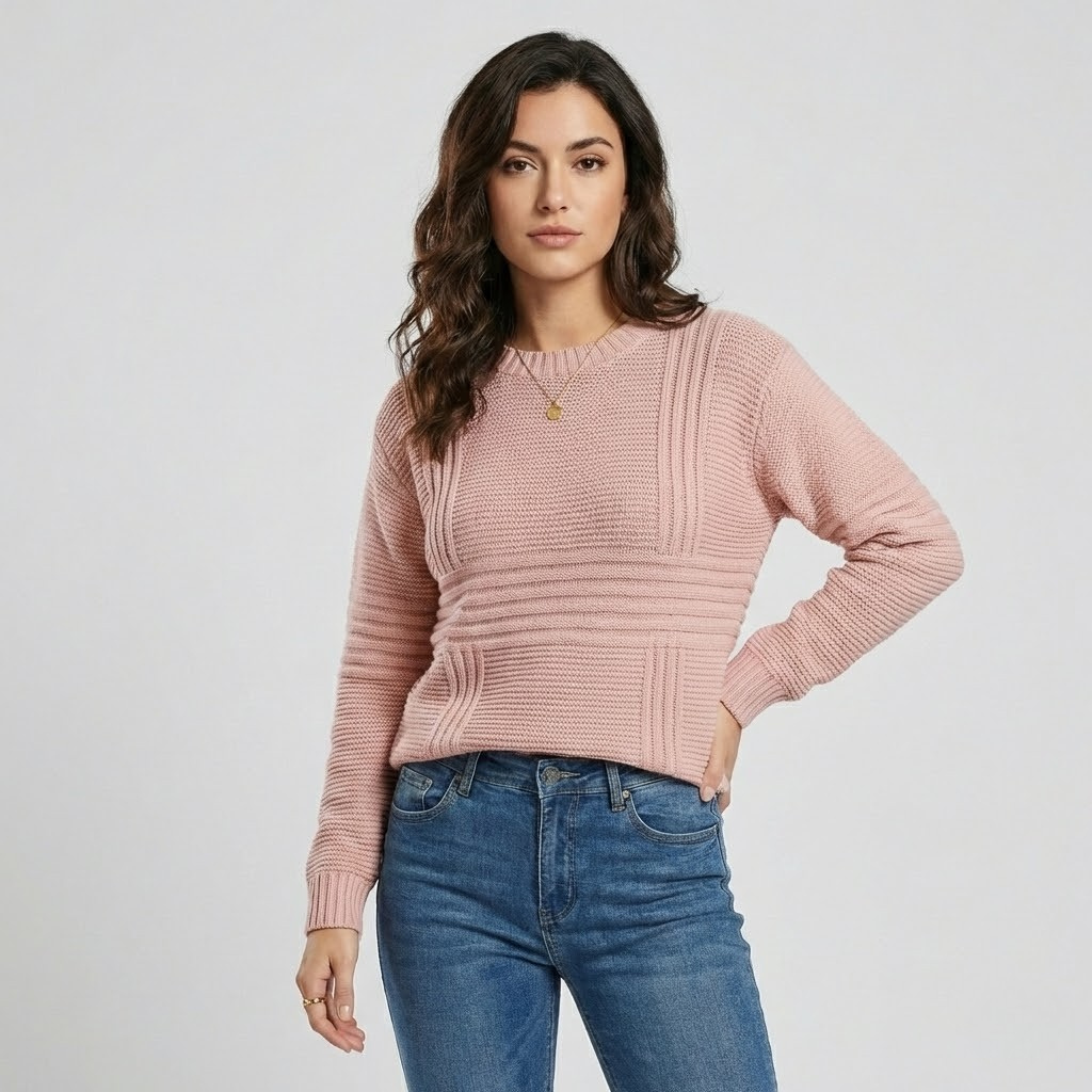 Camisola em malha texturada | Corte descontraído | Essencial urbano