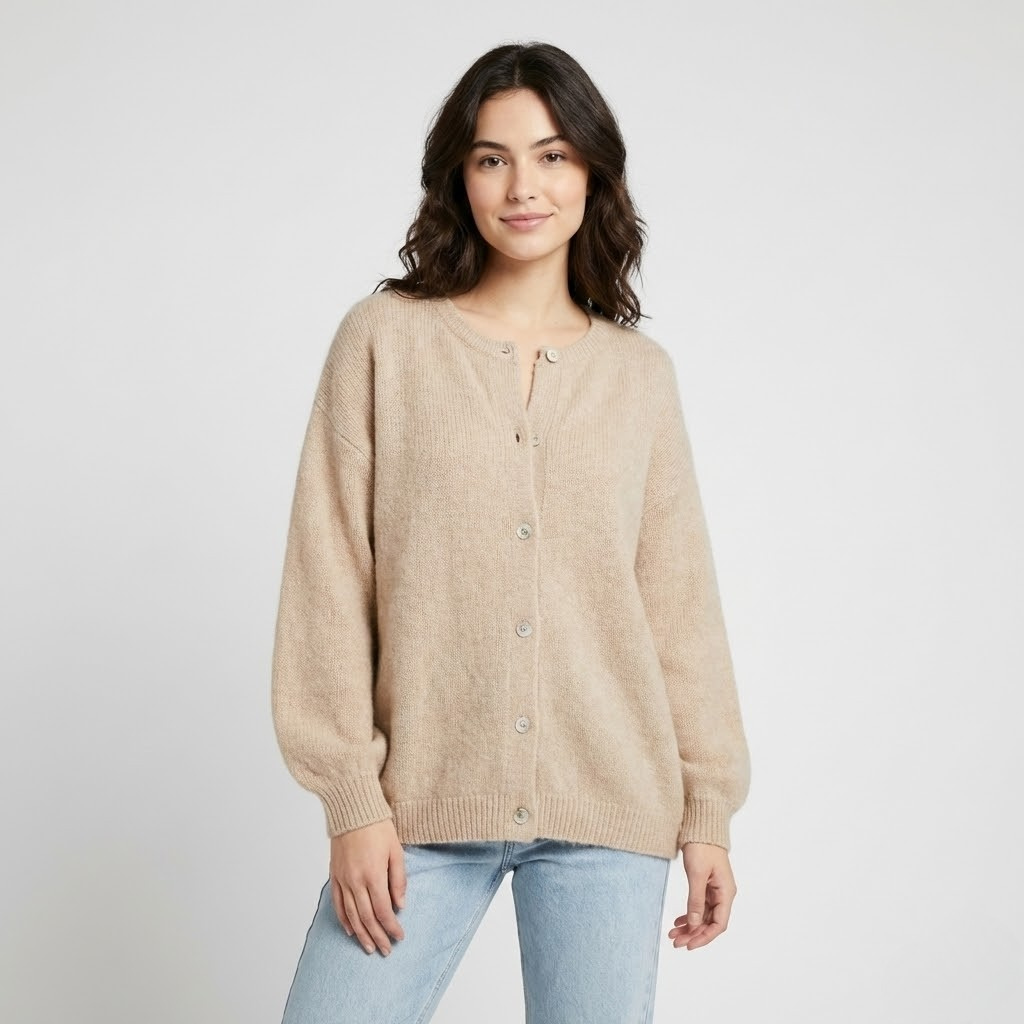 Cardigan oversized de malha suave | Corte amplo | Elegância descontraída