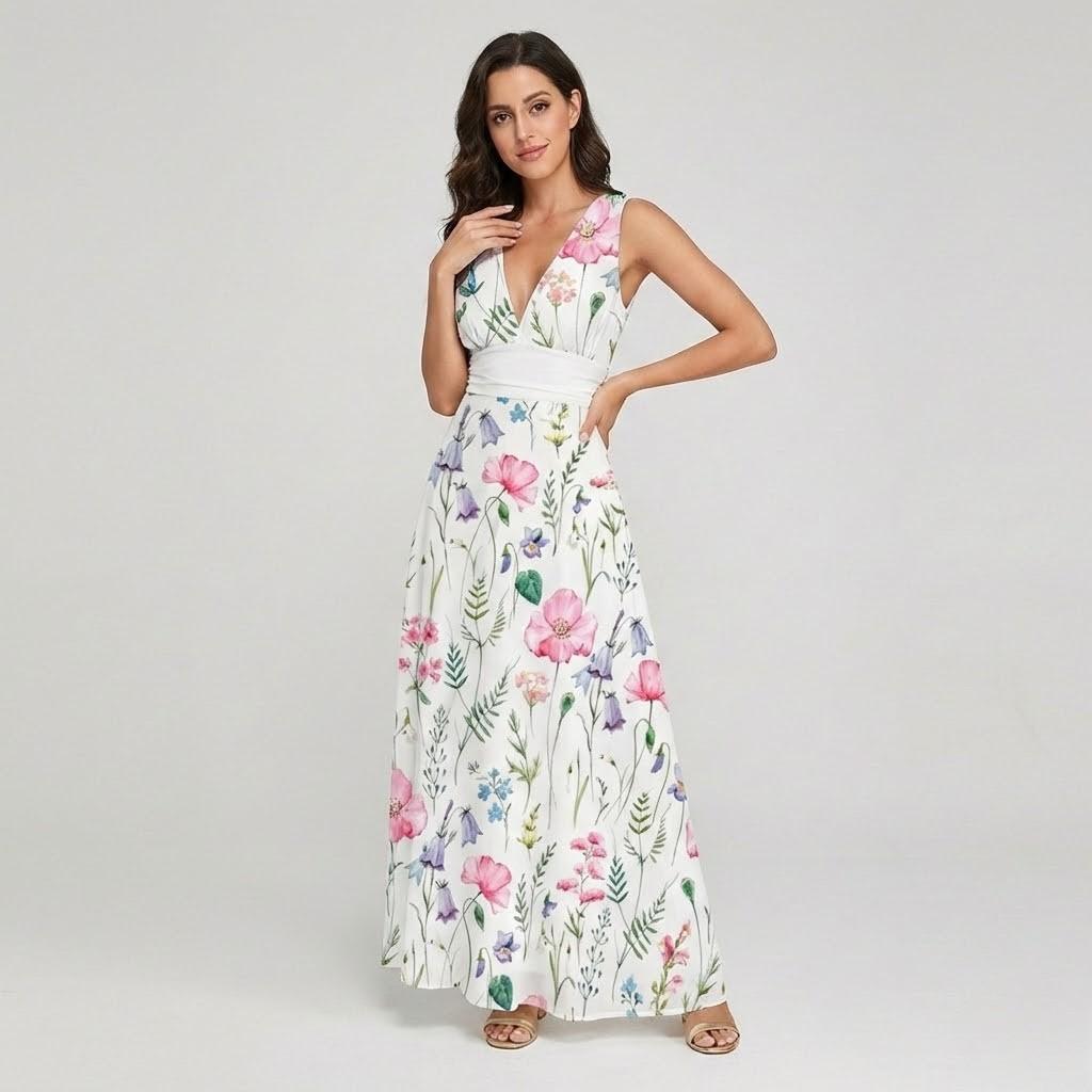 Vestido fluido em algodão leve | Corte acinturado | Elegância feminina com movimento