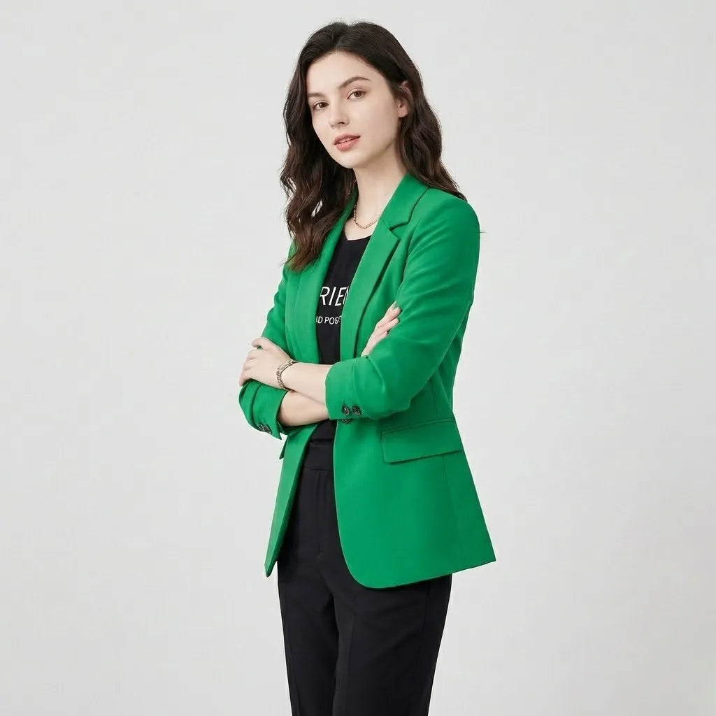 Blazer estruturado em mistura de viscose | Corte direito | Estilo urbano elegante