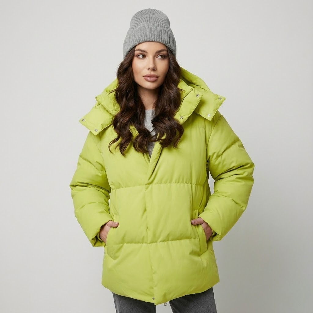 Casaco acolchoado em mistura resistente | Corte amplo | Conforto térmico diário