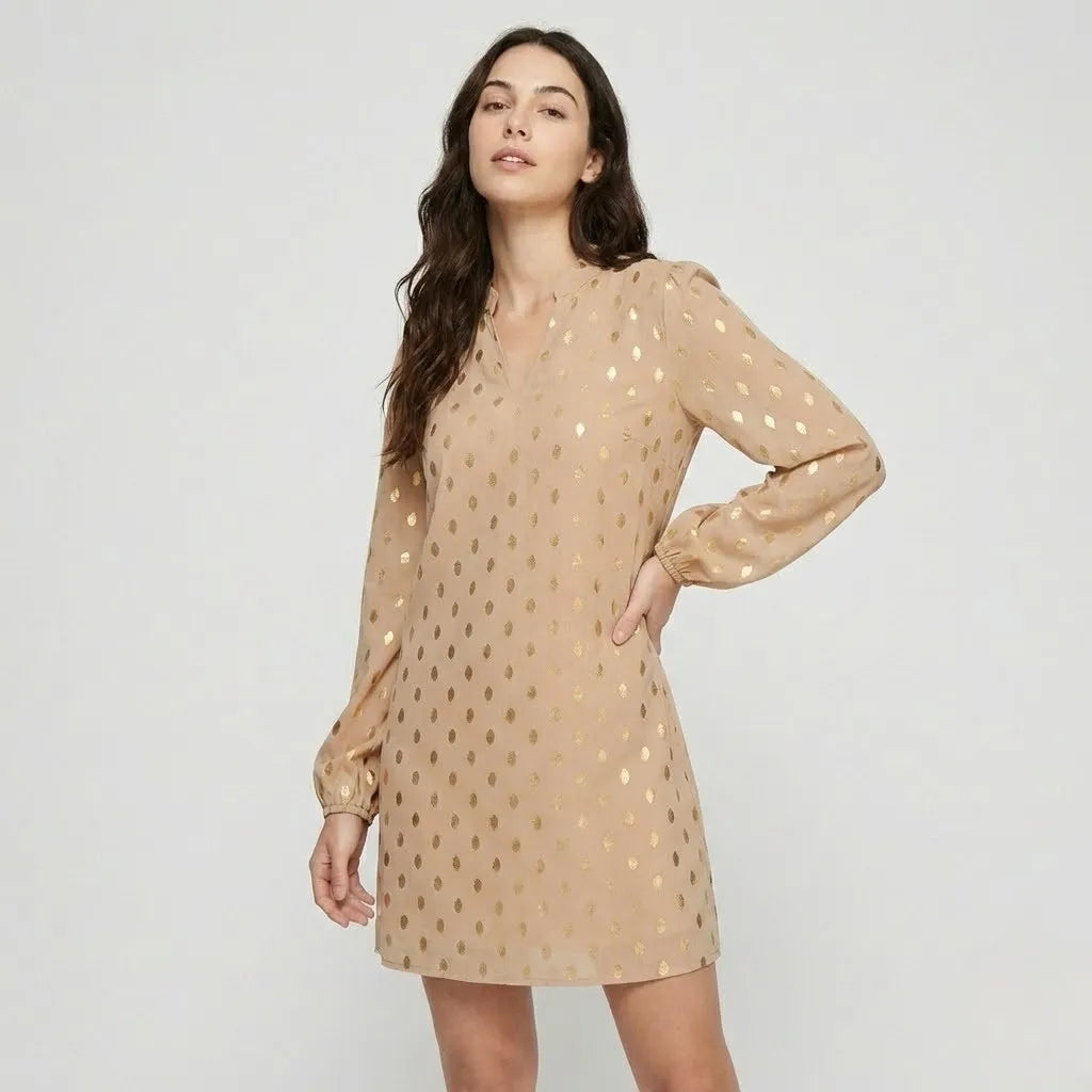 Vestido Curto Acetinado com Estampa | Corte Ajustado | Cetim