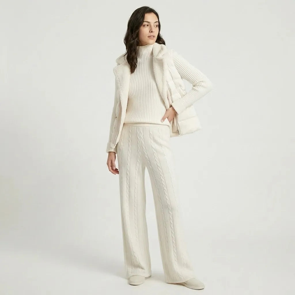 Conjunto de Malha com Colete Acolchoado para Conforto Envolvente