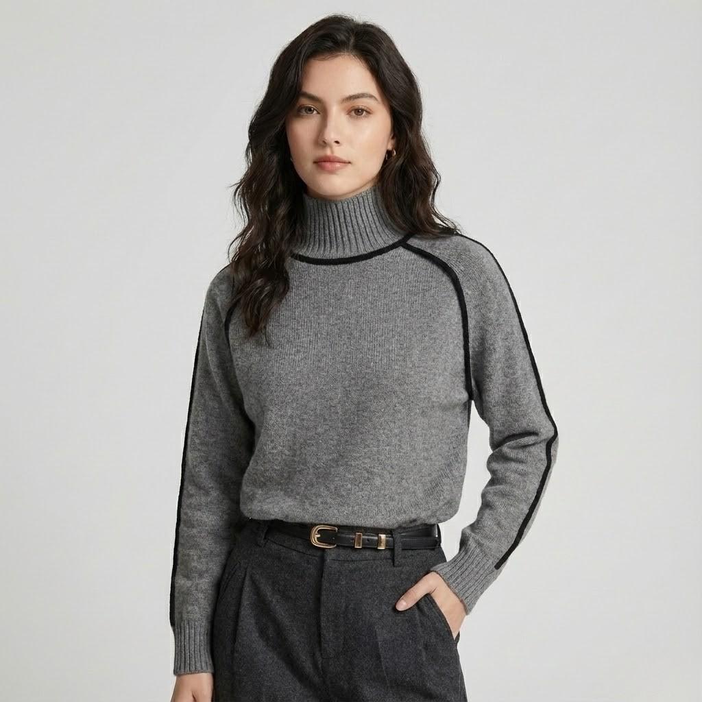 Camisola elegante em malha suave | Corte descontraído | Estilo contemporâneo