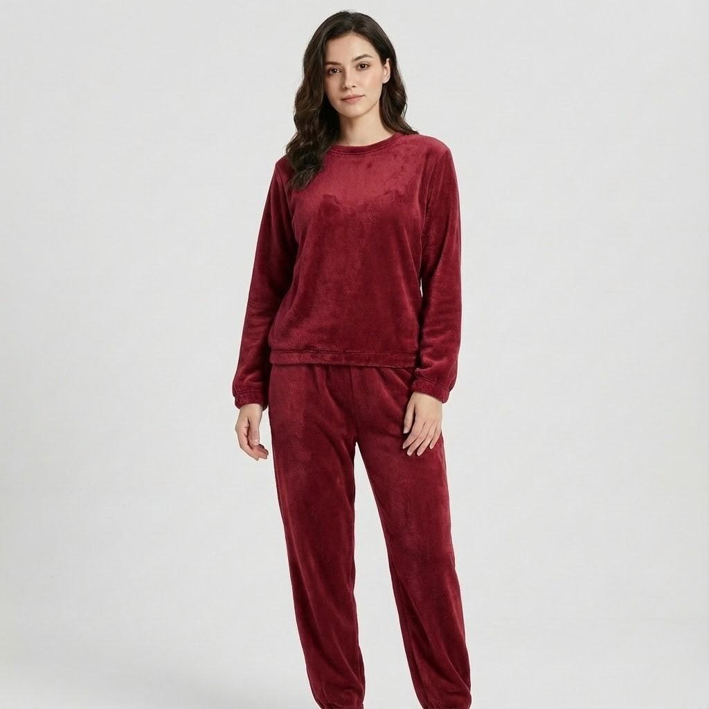 Pijama confortável de duas peças | Corte relaxado | Essencial de bem-estar