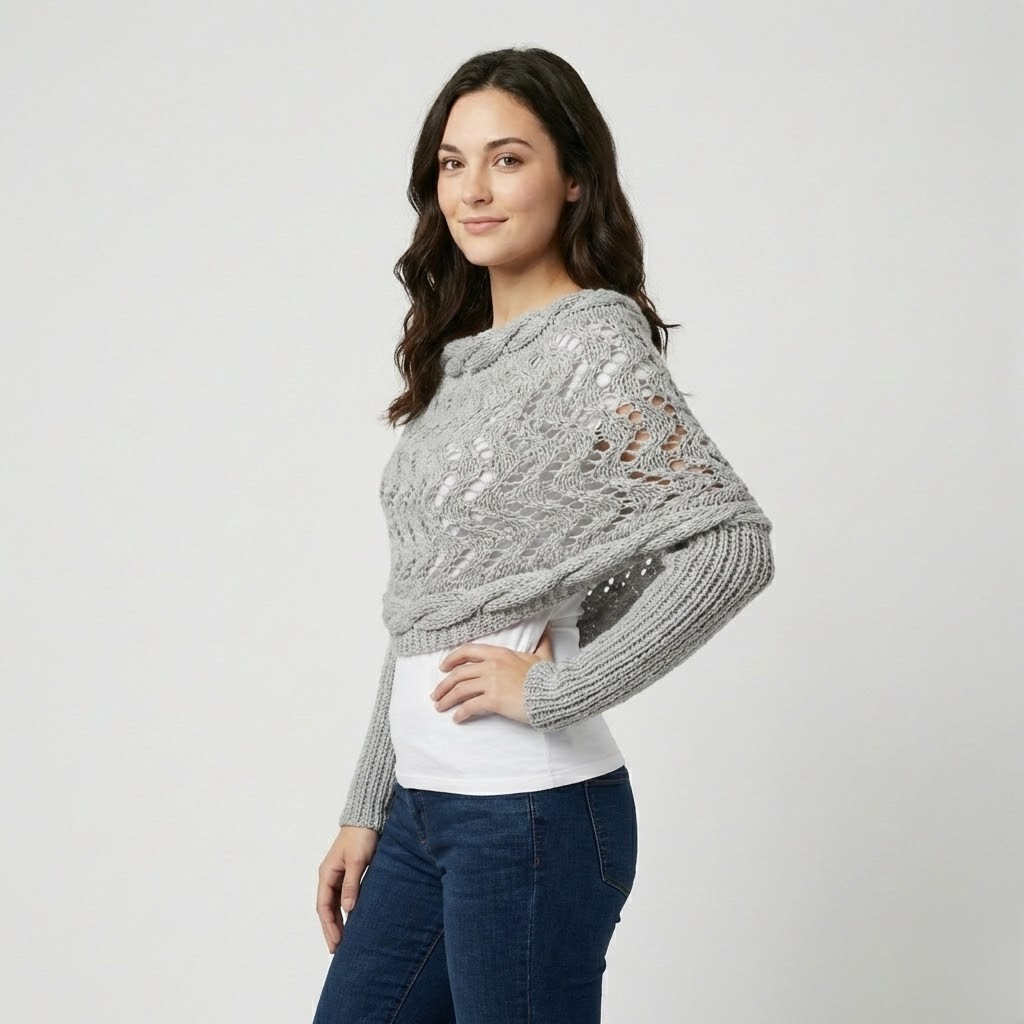 Camisola de malha trabalhada | Corte fluido | Estilo casual descontraído