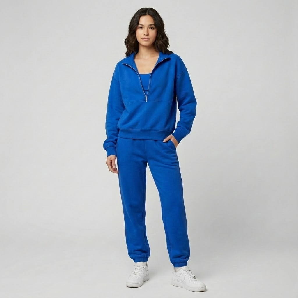 Conjunto casual em mistura de algodão | Corte confortável | Estilo urbano contemporâneo