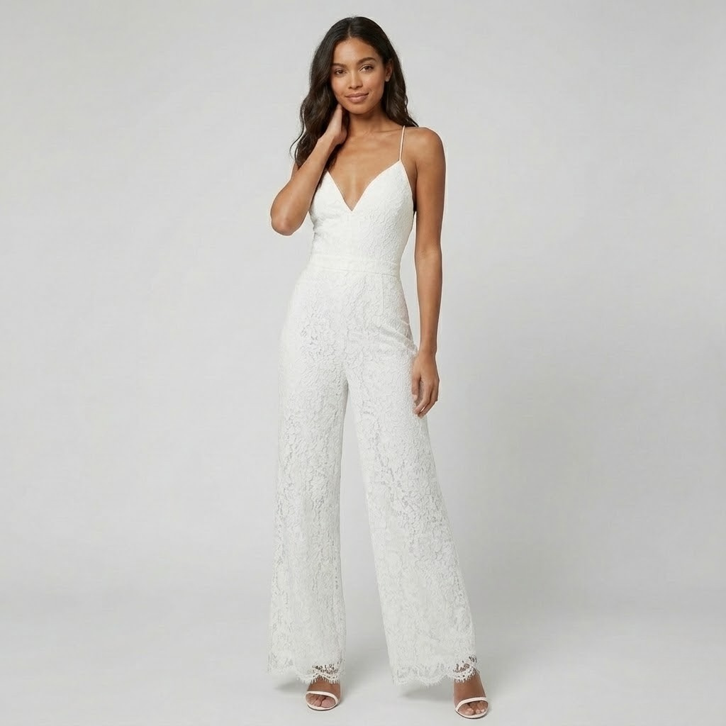 Macacão elegante de alças finas | Perna larga | Sofisticação moderna