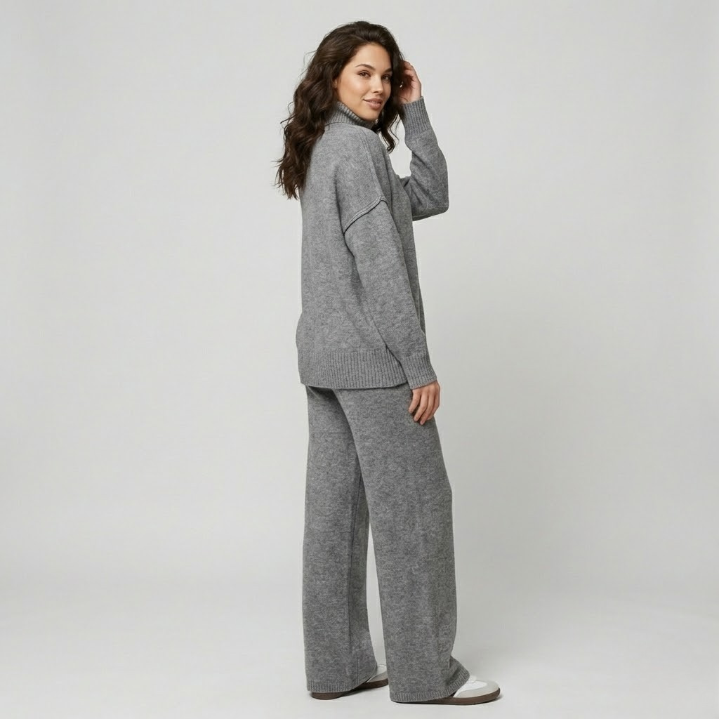 Conjunto em malha suave | Corte amplo | Elegância descontraída