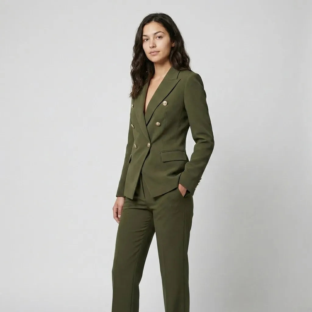 Fato Feminino Moderno com Blazer Ajustado para Impacto Elegante