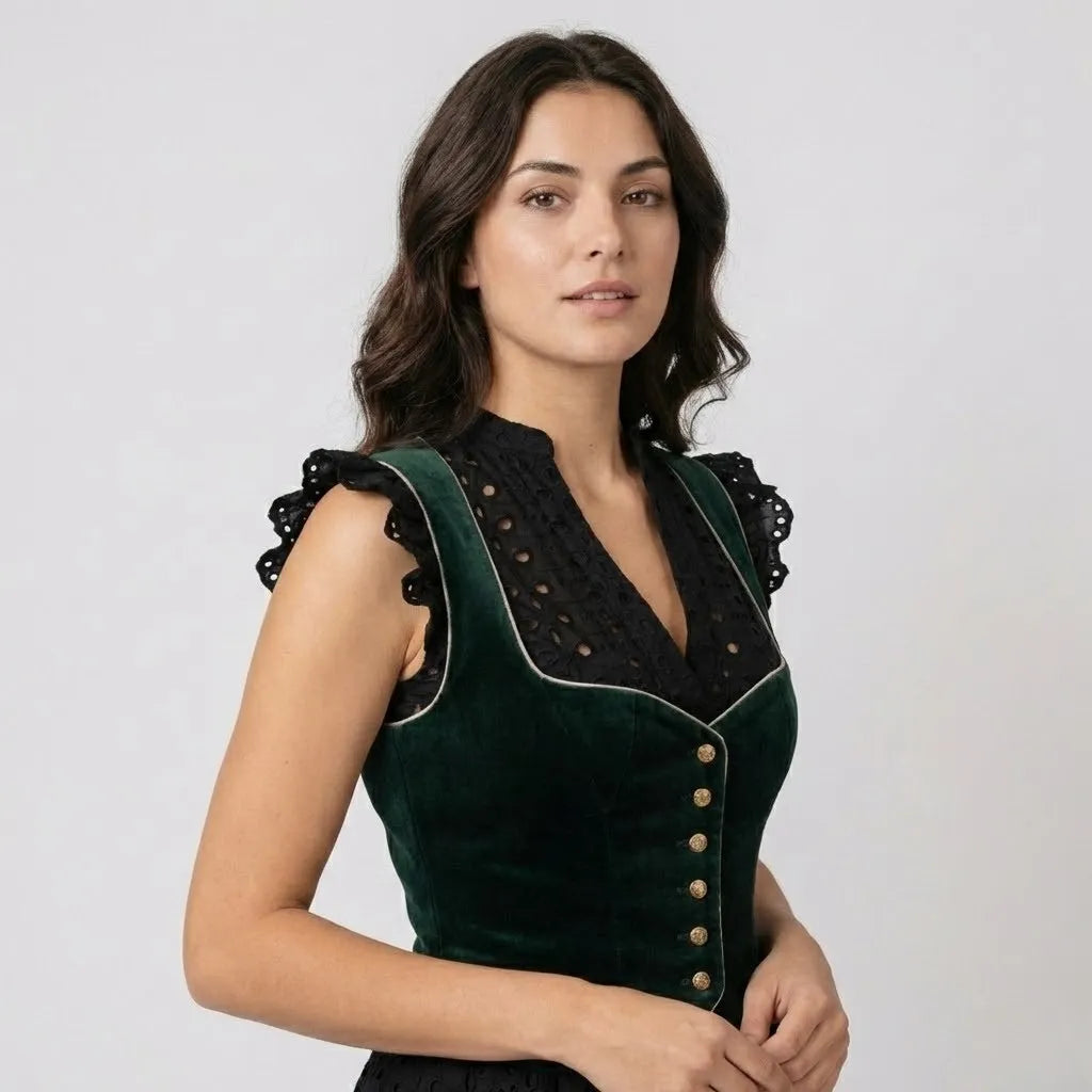 Top romântico em algodão bordado | Corte ajustado | Elegância feminina
