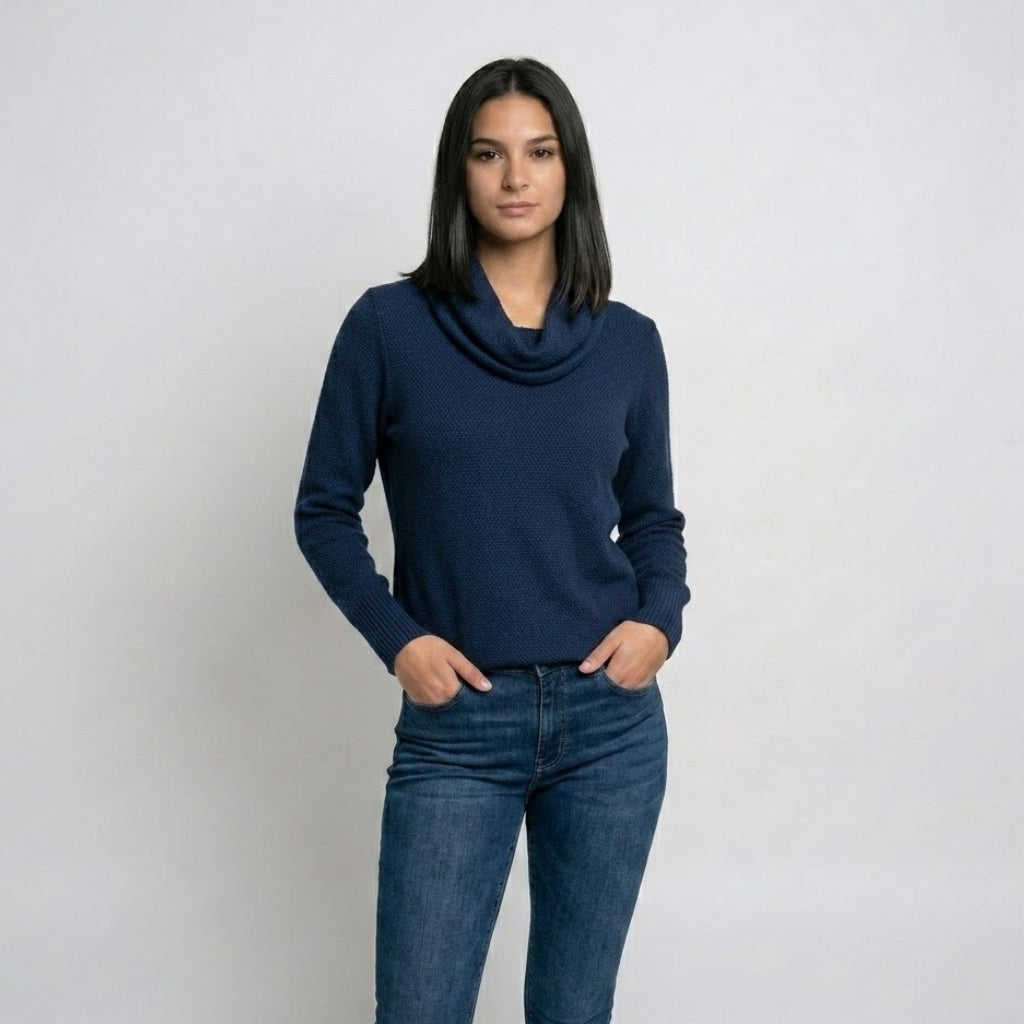 Camisola Fluida com Decote Drapeado e Conforto Natural
