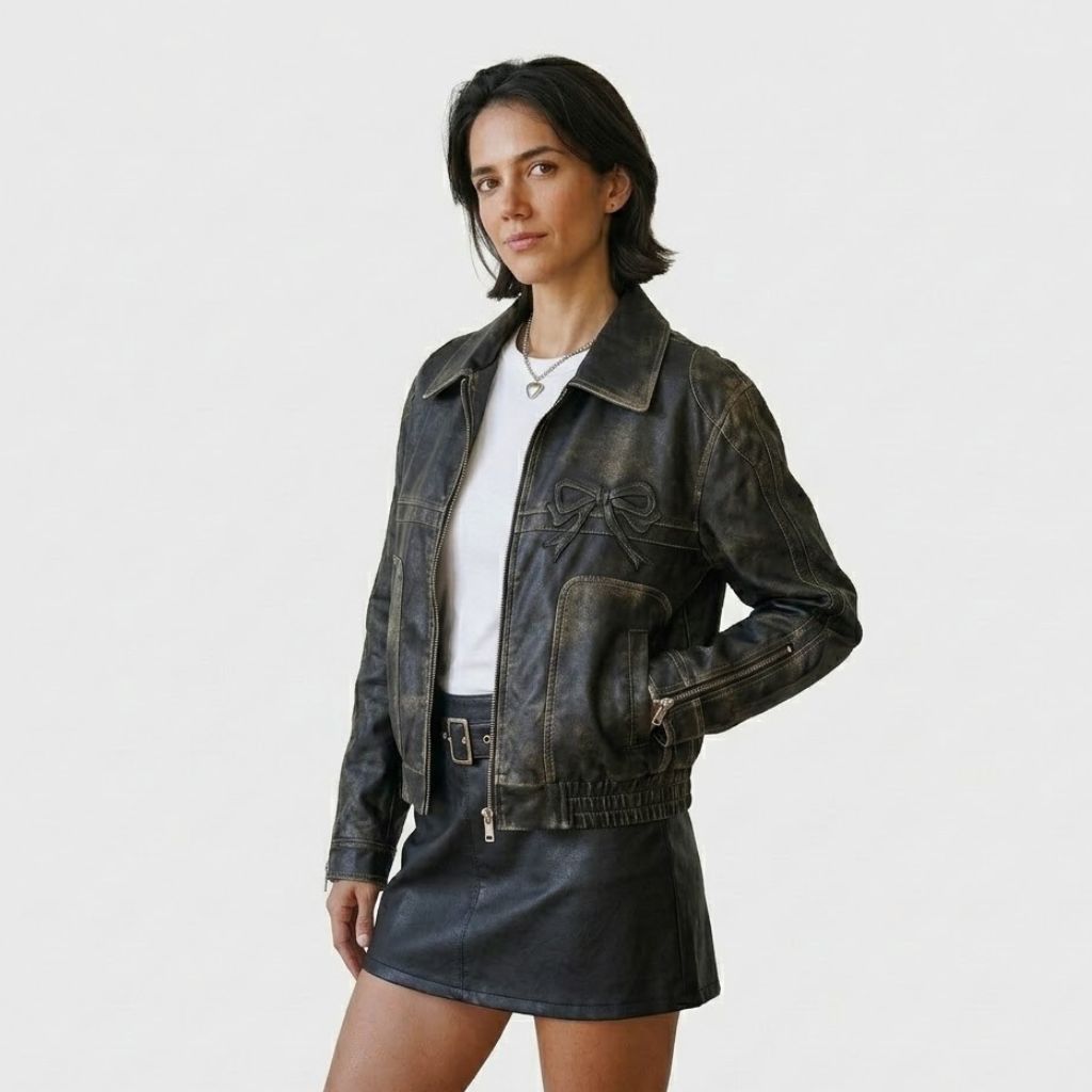 Casaco Oversized com Detalhes Decorativos e Estilo Urbano