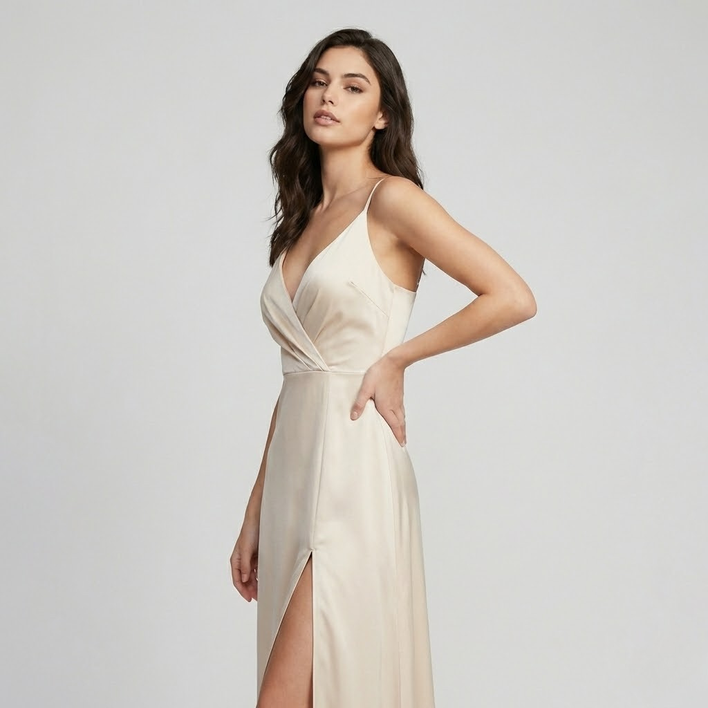 Vestido elegante de alças finas | Corte acinturado | Sofisticação para ocasiões especiais