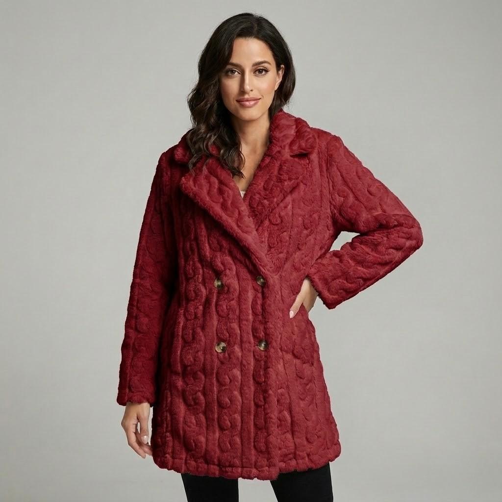 Casaco longo em malha suave | Corte direito | Elegância intemporal de inverno