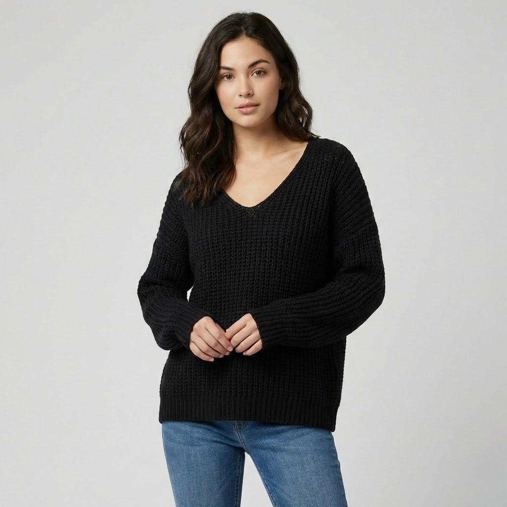 Camisola de malha macia com toque de caxemira | Corte descontraído | Conforto elegante do dia-a-dia