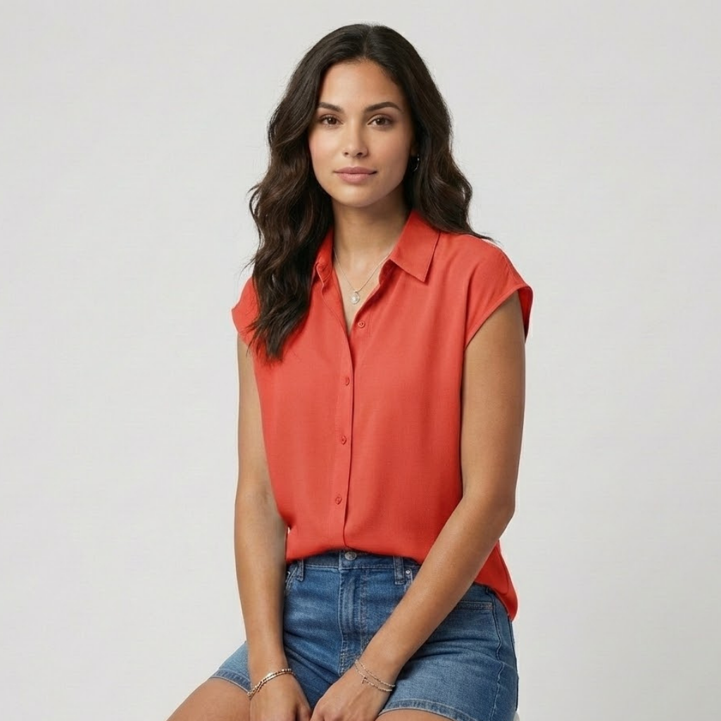 Camisa fluida em linho leve | Corte solto | Essencial de verão