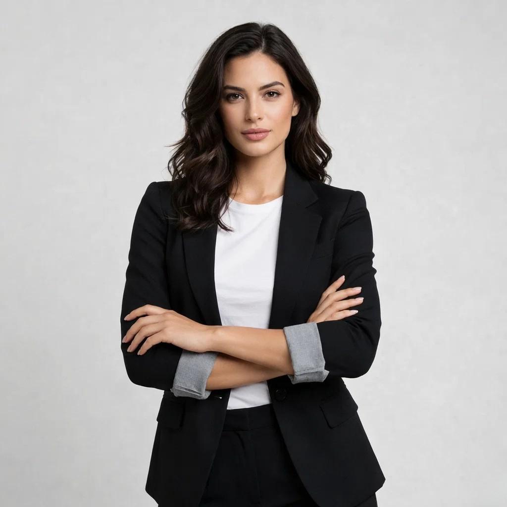 Blazer casual elegante em tecido estruturado | Corte direito | Estilo urbano sofisticado