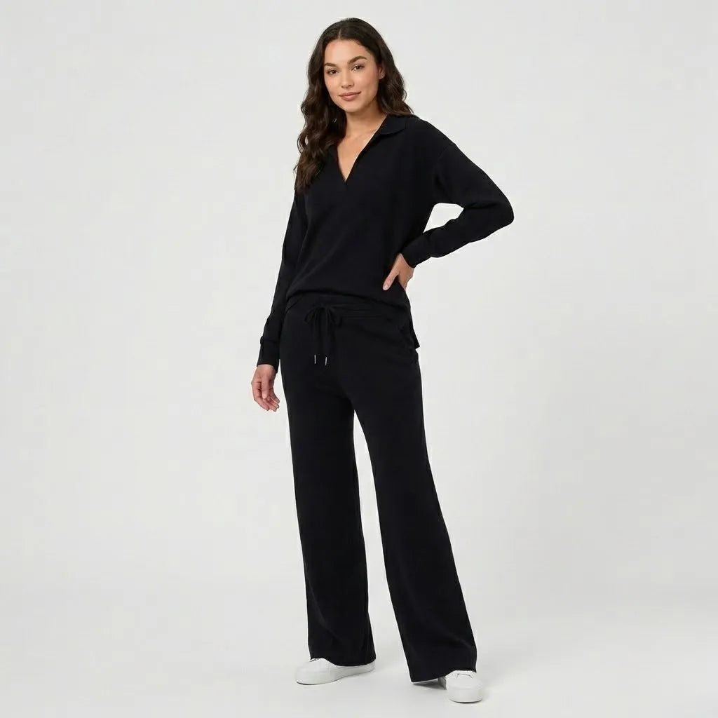 Conjunto lounge fluido em malha suave | Corte relaxado | Conforto elegante