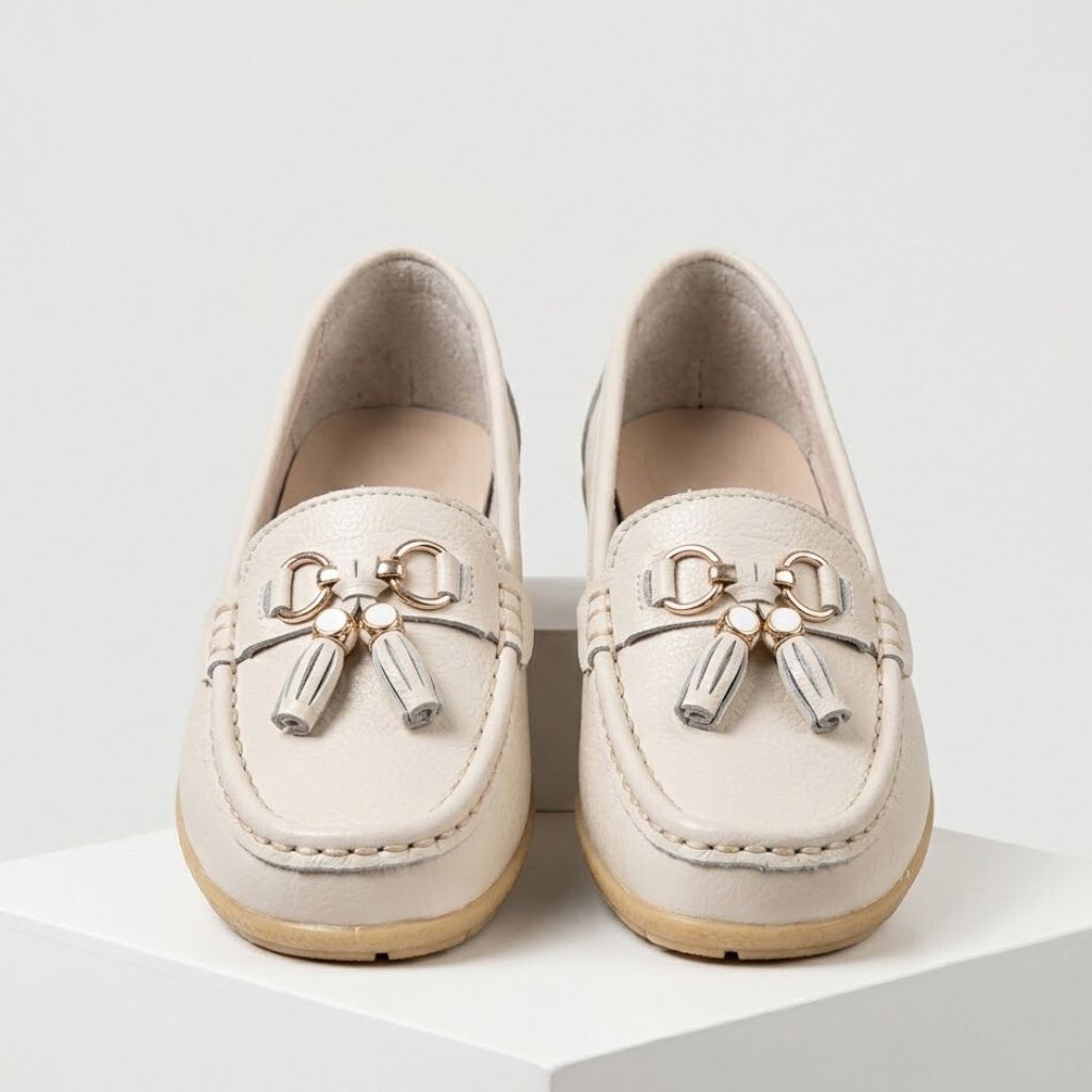 Mocassins Rasos com Aplicação Metálica e Conforto Prolongado