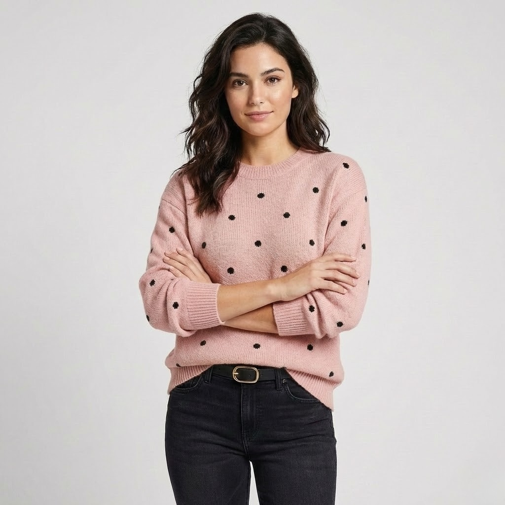 Camisola de malha texturada com padrão subtil | Corte confortável | Elegância casual