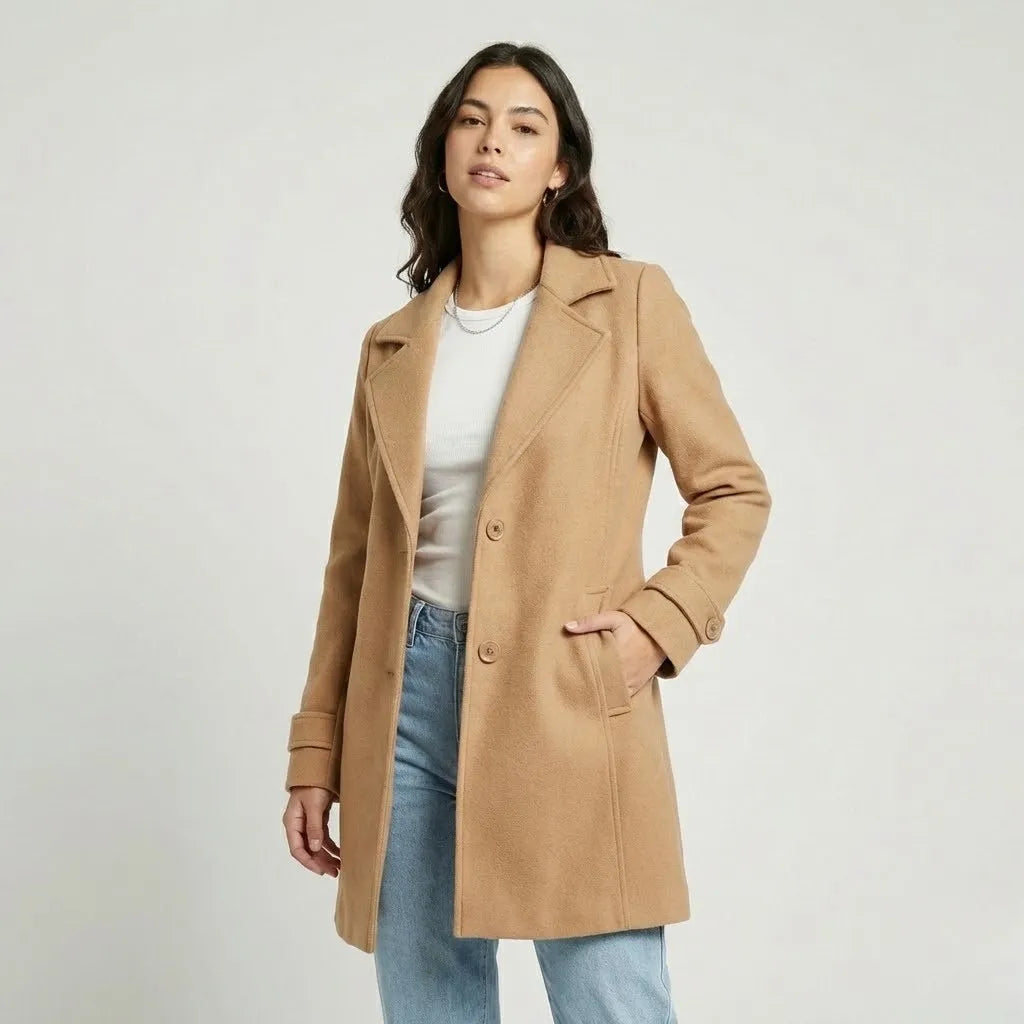 Blazer estruturado de inspiração clássica | Corte direito | Elegância urbana intemporal