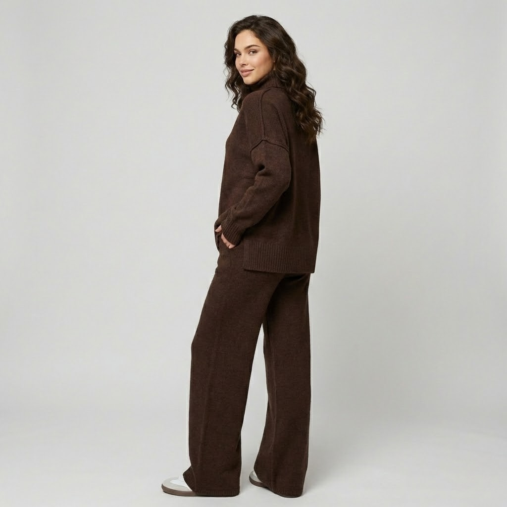 Conjunto em malha suave | Corte amplo | Elegância descontraída