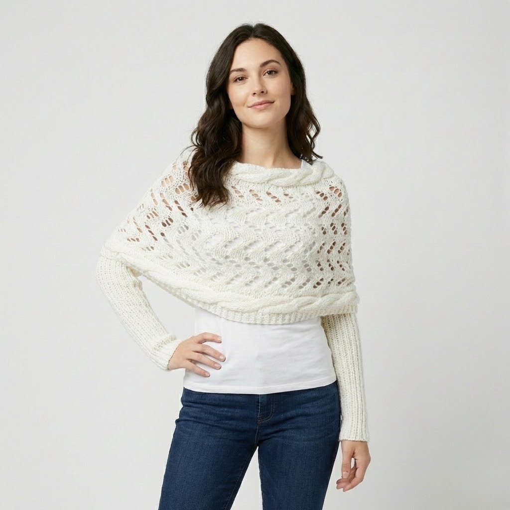 Camisola de malha trabalhada | Corte fluido | Estilo casual descontraído